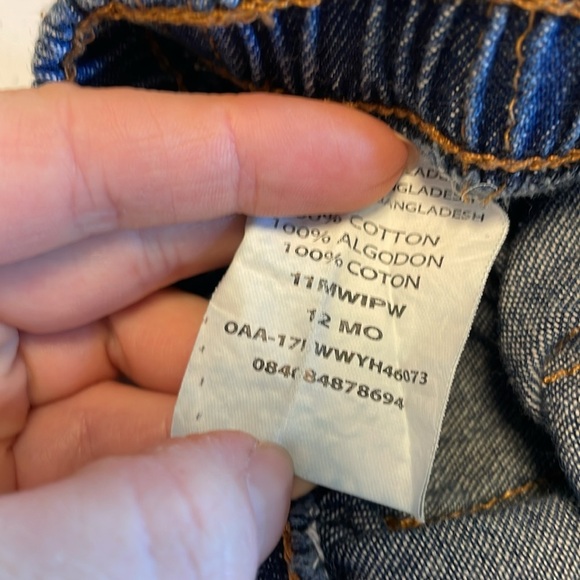 Wrangler Denim Jean Bloomers 12 mo. - Picture 5 of 5